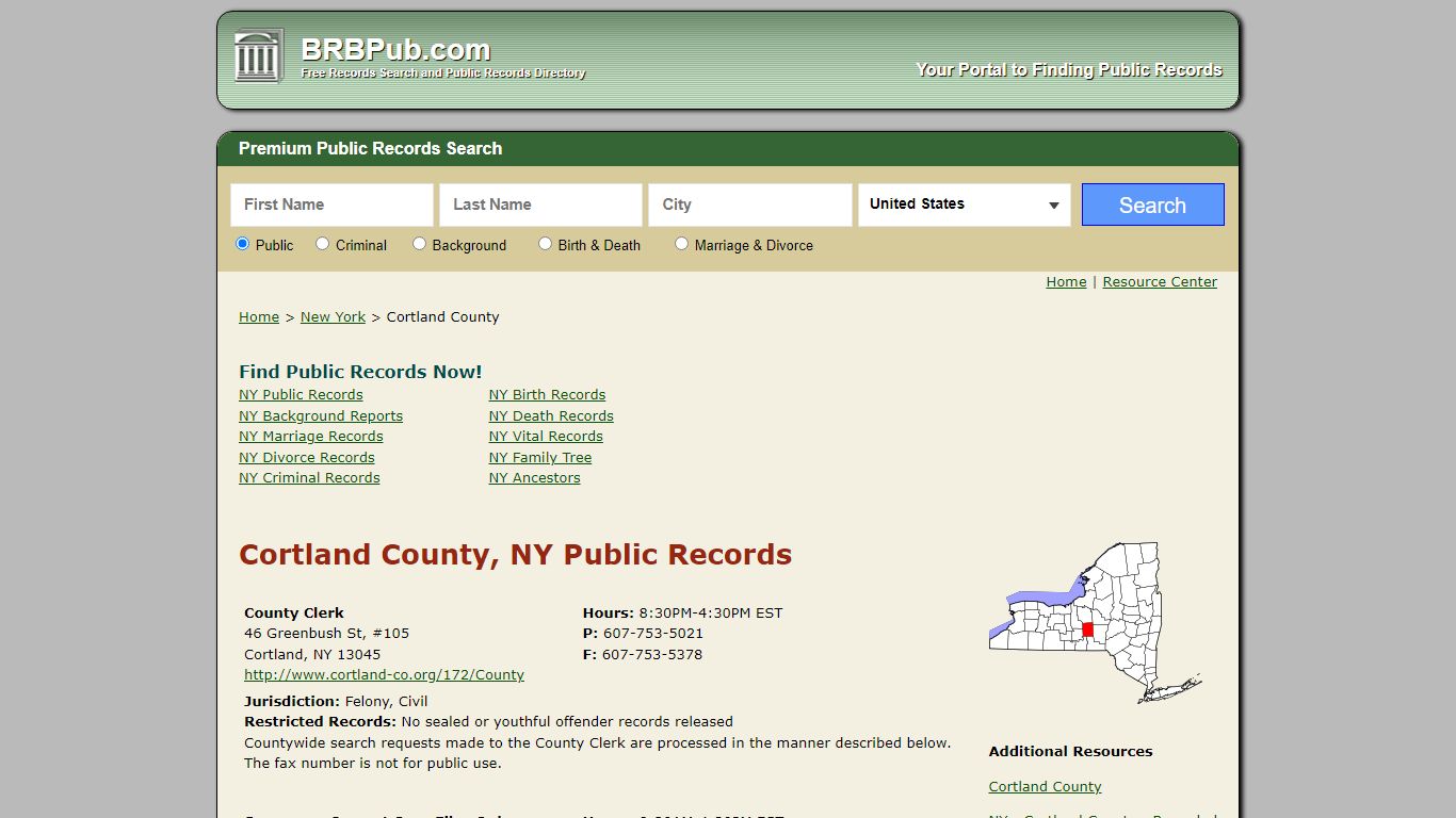 Cortland County Public Records | Search New York ...